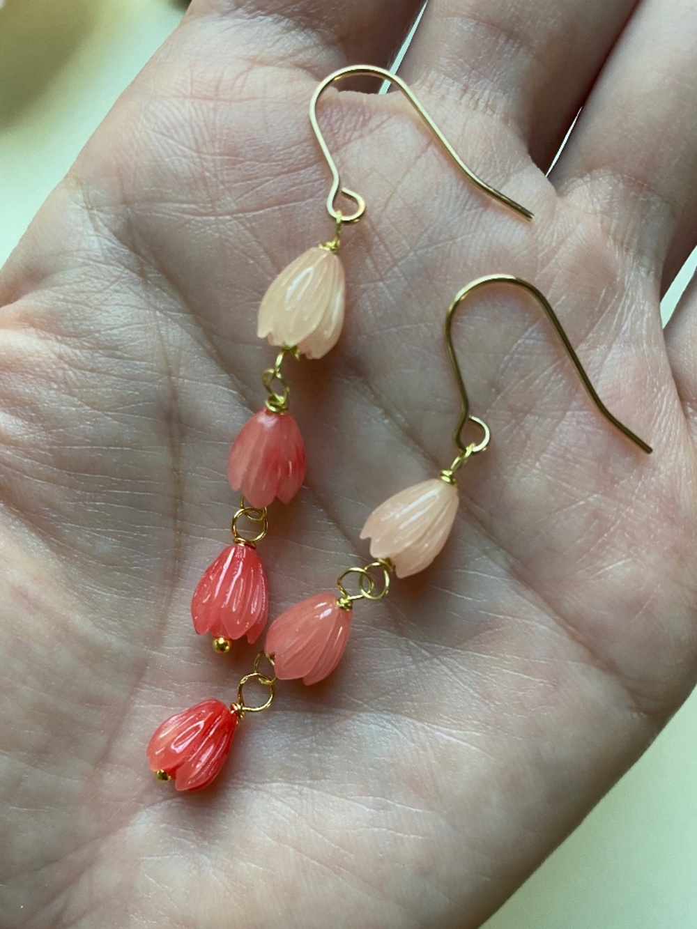 Handmade Pikake Earrings - Picture 3 of 3